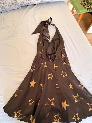 Vestito corto con stelle oro