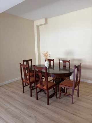 Pack 6 Sillas Comedor Madera y Tela