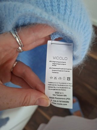 Jersey Vicolo Angora Azul Talla Única