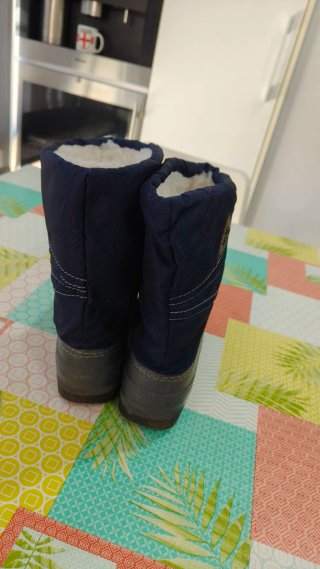 Botas de nieve mujer/niño azul marino y gris