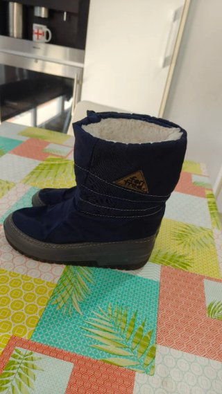 Botas de nieve mujer/niño azul marino y gris
