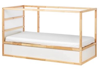 Cama infantil Kura madera y tela