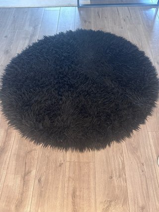 Alfombra Ikea Pelo Largo Edición Limitada Negra