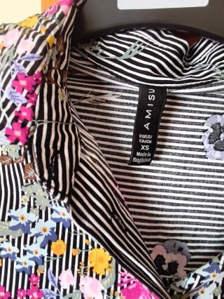 Camisa Amisu Rayas Florales Talla S