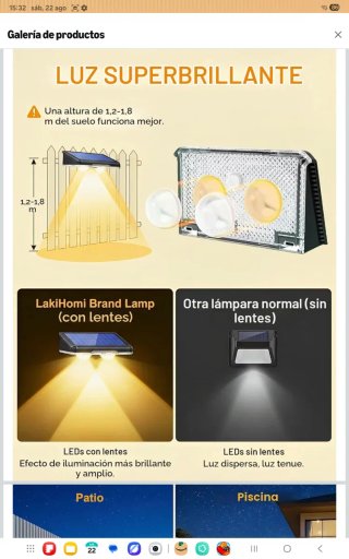 Aplique solar de pared negro 4 uni. Nueno