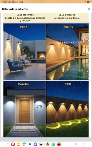 Aplique solar de pared negro 4 uni. Nueno