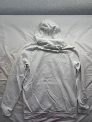 Sudadera Jordan Blanca con Logo Rojo