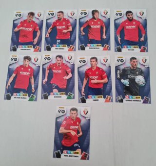 9 Cartas Panini Adrenalyn XL Osasuna LaLiga