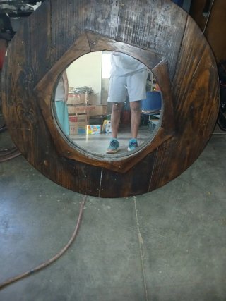 Espejo antiguo madera rústico