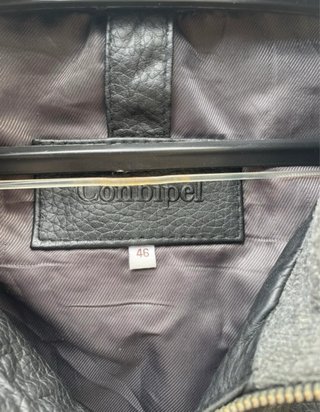 Giubbotto in pelle uomo nero