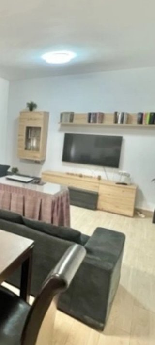 Mueble TV madera y cristal