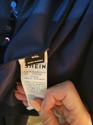 Traje chaqueta azul con lentejuelas