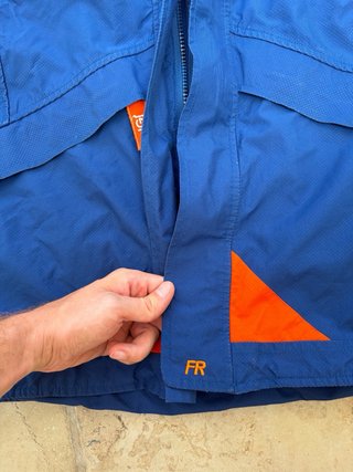Giaccone impermeabile Enel blu/arancione