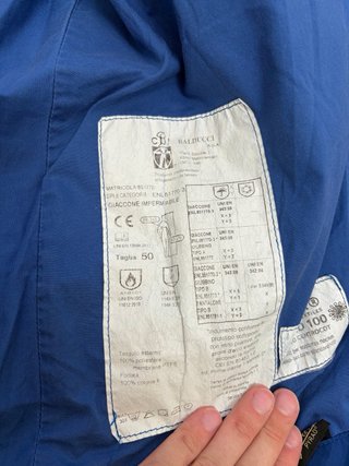 Giaccone impermeabile Enel blu/arancione