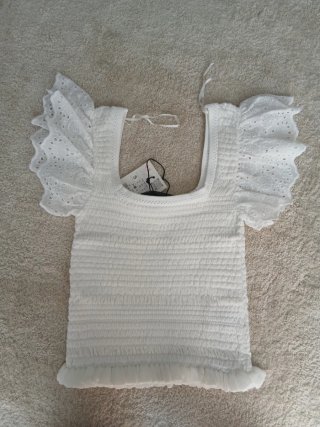 Top Zara Blanco Talla S
