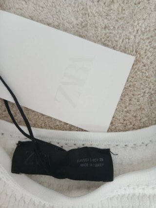 Top Zara Blanco Talla S