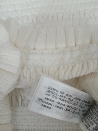 Top Zara Blanco Talla S