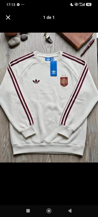 Sudadera Adidas Beige Talla s