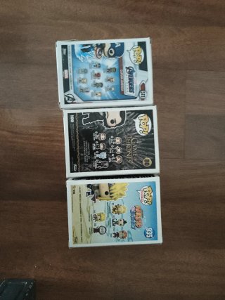 3 Figuras Funko Pop Marvel y Anime