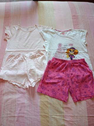 Lotto 2 pigiami bambina 6-7 anni