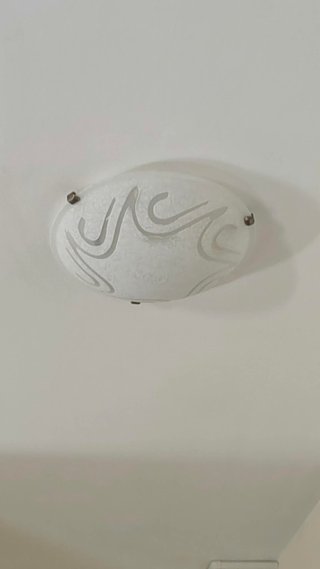 Lampadario in vetro bianco trasparente