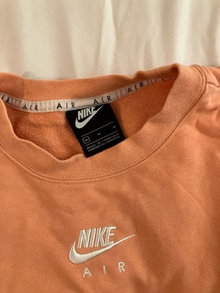 Sudadera Nike Air cropped salmón/coral talla M