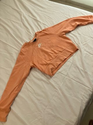 Sudadera Nike Air cropped salmón/coral talla M
