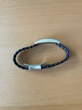 Pulsera Viceroy Cuero Trenzado Plata