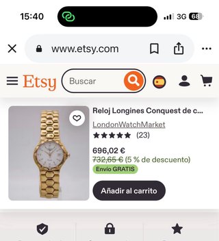 Reloj Longines de Oro Cuarzo