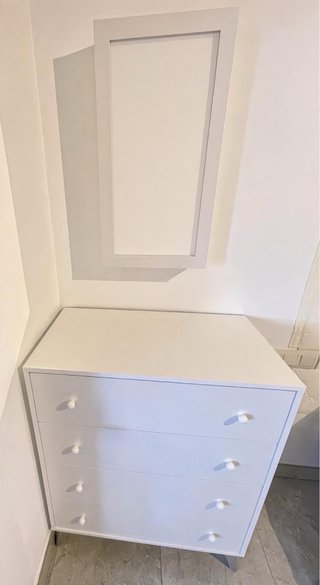 Tocador Cómoda Madera con Espejo Joyero