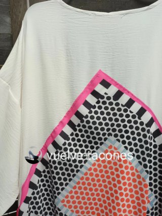 Kimono asimétrico flecos ♡ Dqmane * talla única