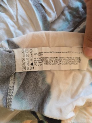 Camisa Estampada Manga Corta Viscosa Hombre L
