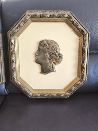 2 Cuadros Decorativos Perfil Clásico