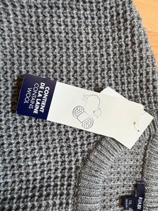 Jersey de punto gris hombre XXL