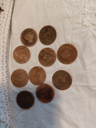 Monedas 10 céntimos 1879