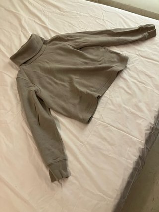 Sudadera Zara cuello alto gris M