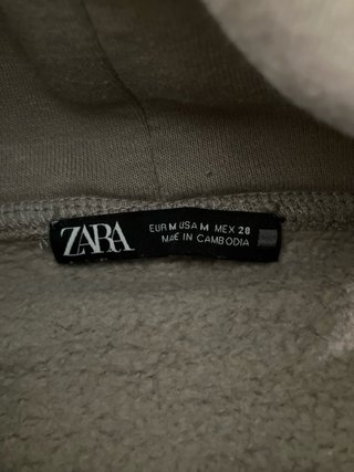 Sudadera Zara cuello alto gris M