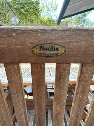 Mesa y 4 Sillas de Jardín Madera