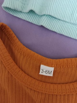Lote 7 camisetas bebé niña