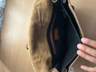 Bolso Piel Zara Marrón Cognac