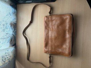 Bolso Piel Zara Marrón Cognac