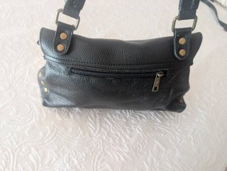 Bolso vintage piel auténtica negro