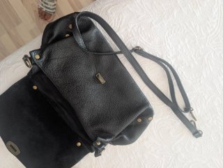 Bolso vintage piel auténtica negro