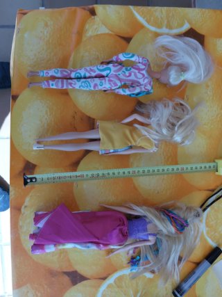 3 Muñecas (1 Barbie) ~28cm