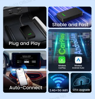 Adaptador CarPlay y Android Auto Inalámbrico