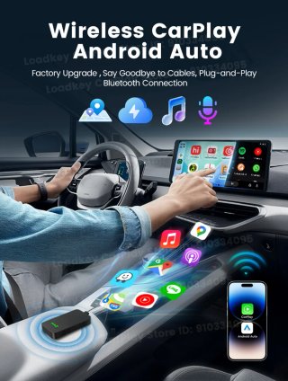 Adaptador CarPlay y Android Auto Inalámbrico