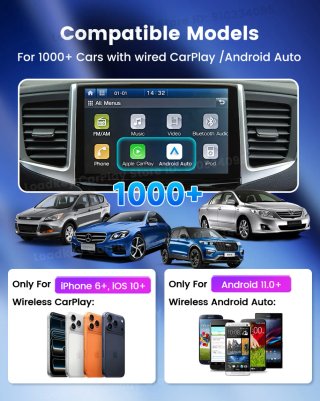 Adaptador CarPlay y Android Auto Inalámbrico