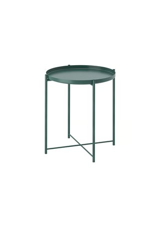 Mesa auxiliar IKEA GLADO verde metal