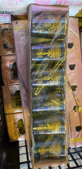 Juego de 6 Vasos de Té Marroquíes "Qualité Supérie