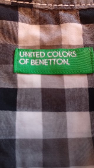 Camisa niño cuadros Benetton.